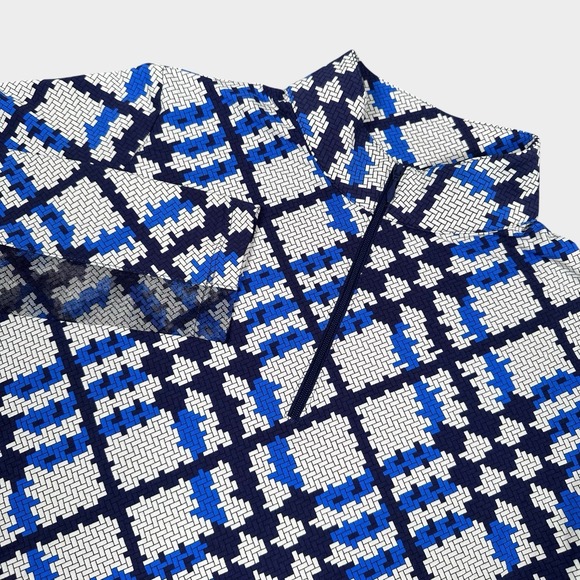 IBKUL Tops - IBKUL 1/4 Zip Pullover Women Small Sonika Blue Navy UPF 50 Mesh Long Sleeve New